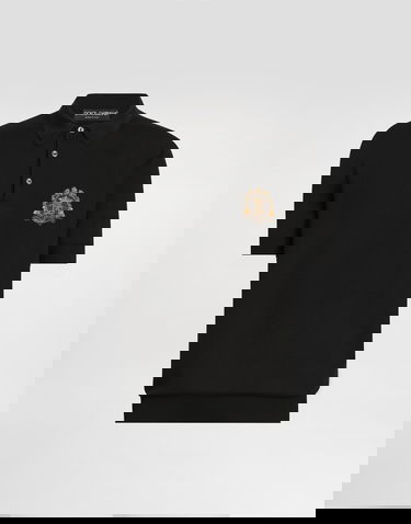 Поло тениска Dolce & Gabbana Virgin Wool Polo Shirt 46 Черно | GXZ02ZJDVG8N0000, 1