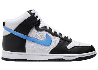 Кецове и обувки Nike Dunk High Retro FLC Black University Blue White Бяло | FJ4210-001, 0