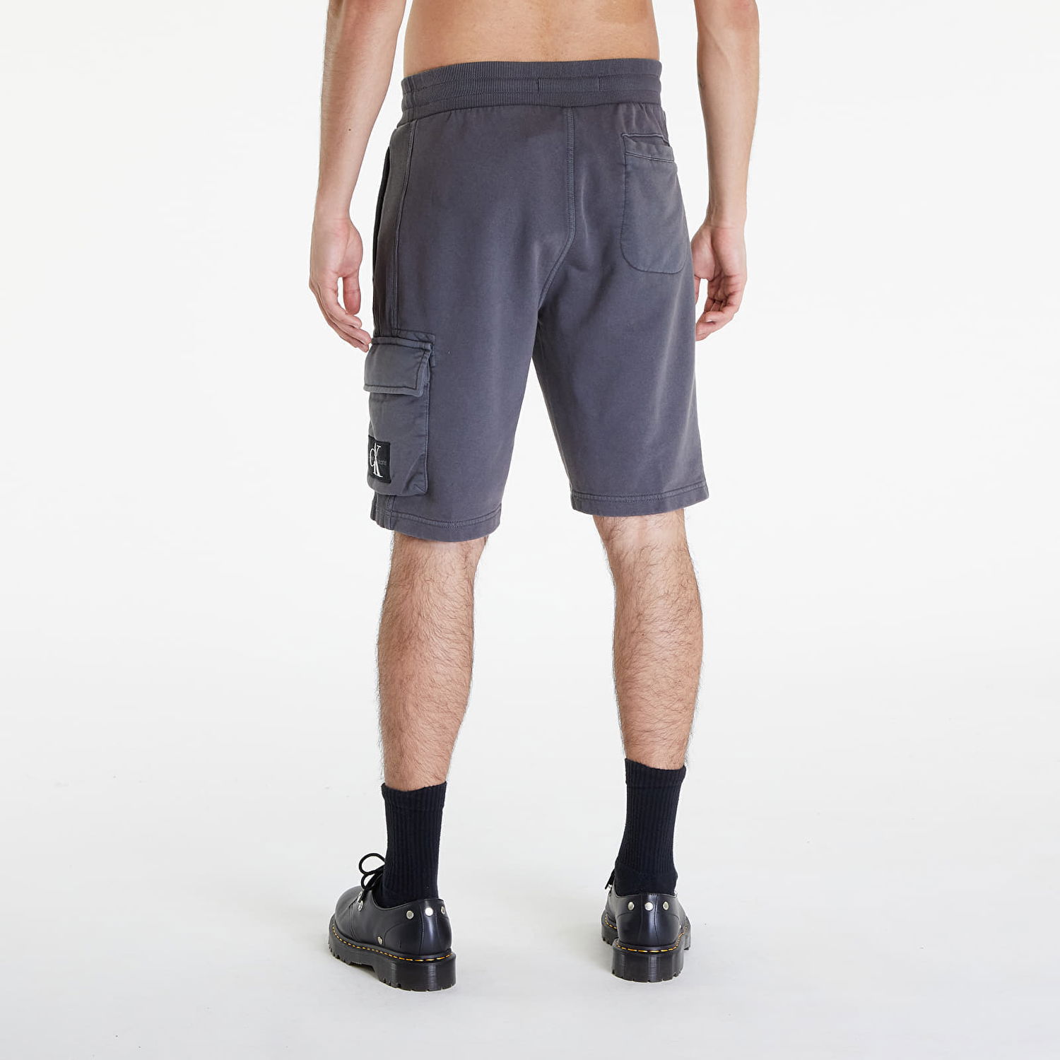 Къси панталони CALVIN KLEIN Washed Badge Shorts Gray Сиво | J30J325137 PT2, 1