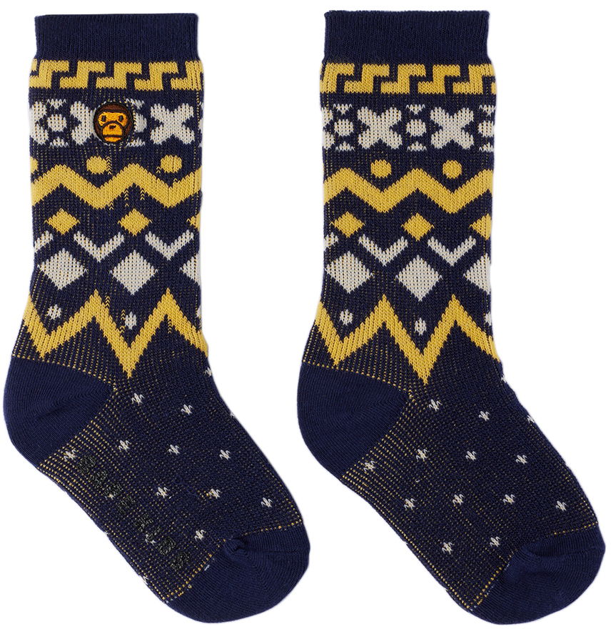 Чорапи BAPE Baby Milo Nordic Socks Синьо | 002SOI803004K, 0