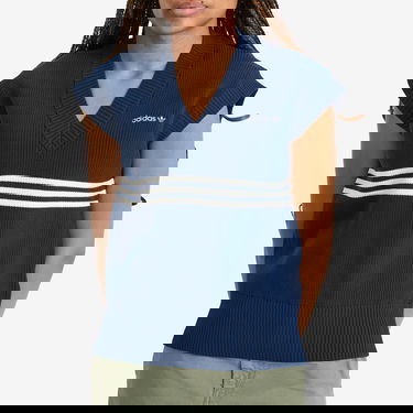 Пуловер adidas Originals Women's Knit Vest Тъмно синьо | JJ3485, 5