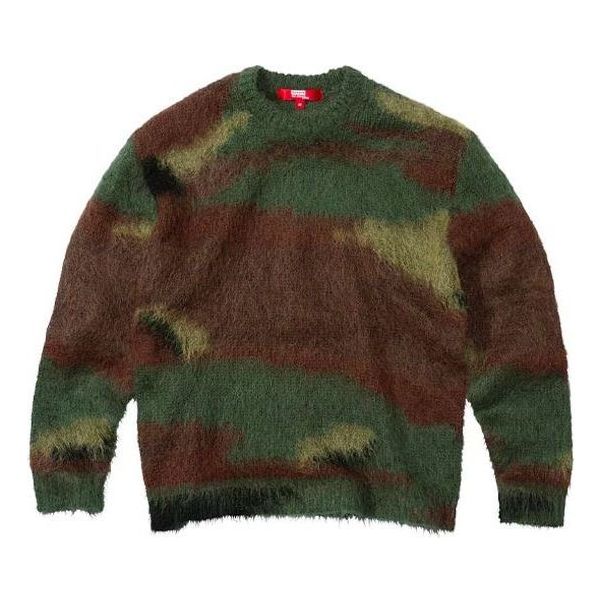 Пуловер Supreme Junya Watanabe Comme Des Garcons Man Brushed Camo Sweater Зелено | SUP-FW21-281