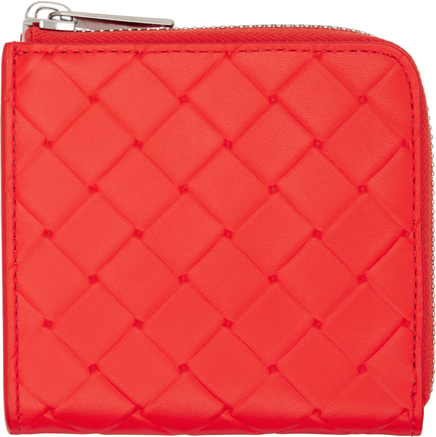 Портфейл Bottega Veneta Bottega Veneta Intrecciato Stamp Square Zip Around Wallet Червено | 817741V0AQ16530, 0