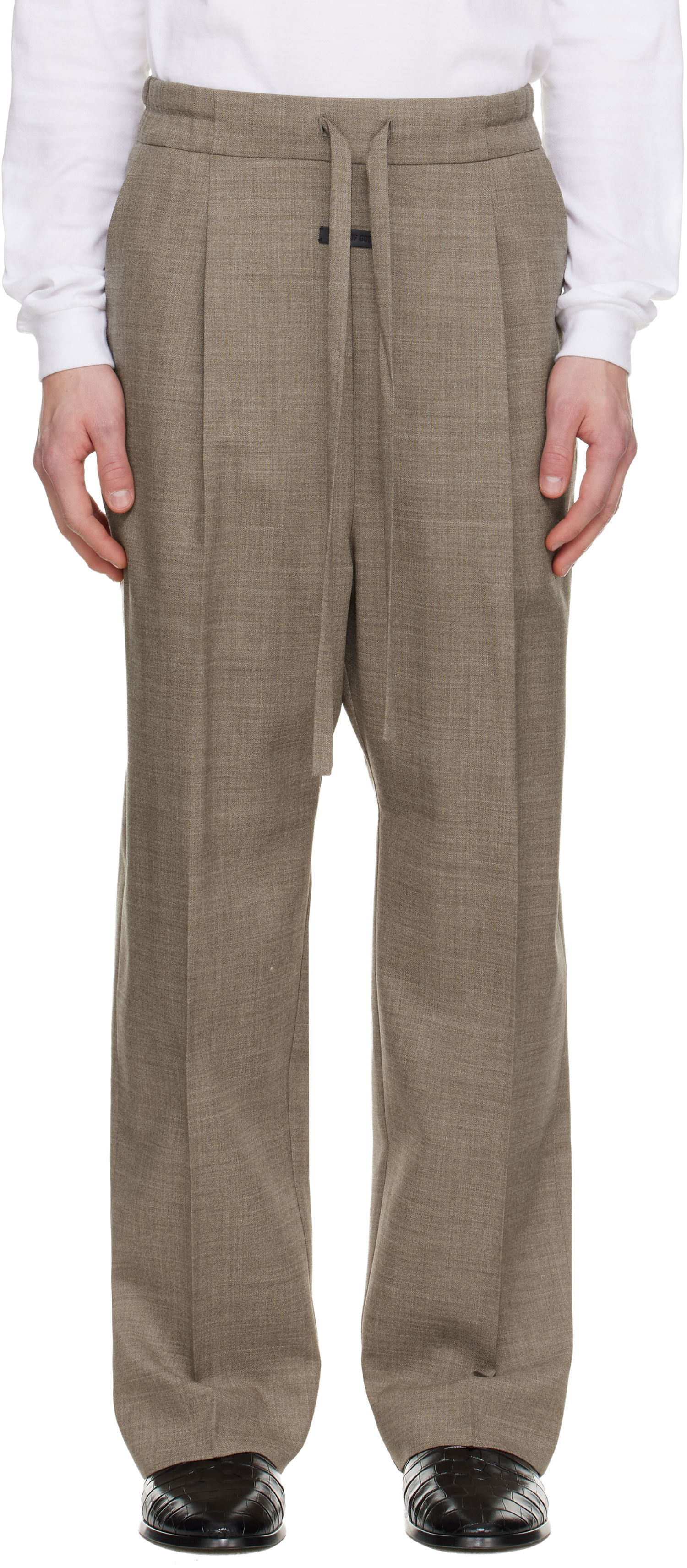 Панталони Fear of God Virgin Wool Drawstring Straight Trousers Кафяво | FG25FW65-650TRW-288, 0