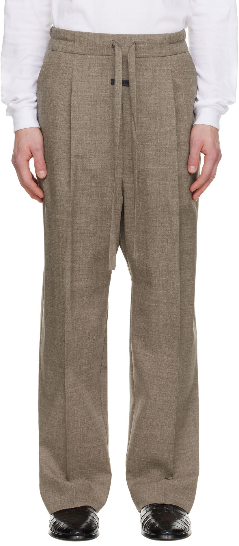 Панталони Fear of God Virgin Wool Drawstring Straight Trousers Кафяво | FG25FW65-650TRW-288