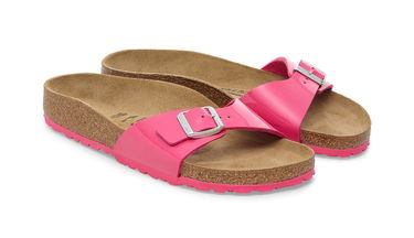 Кецове и обувки Birkenstock Madrid Birko-Flor Patent Narrow Fit Sandal Розово | 1030872, 4