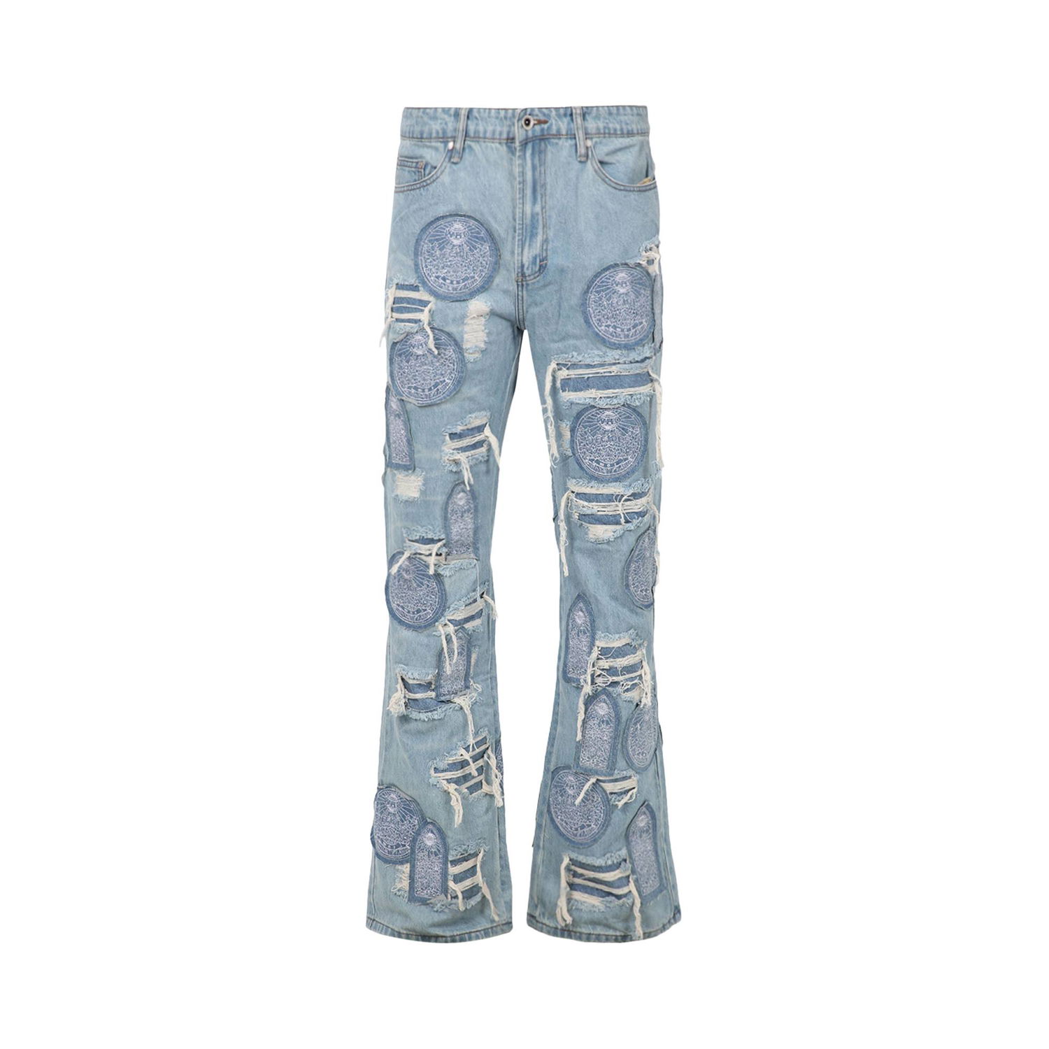 Дънки Who Decides War Notre Dame Fusion Denim Jeans Тюркоазено | 2637 2FW220201NDFD SKY, 1