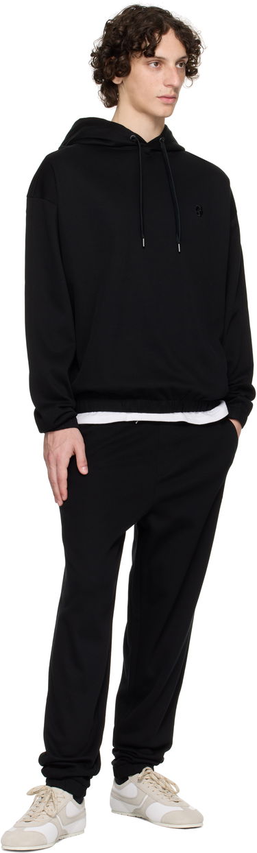 Суитчър BOSS BOSS Relaxed-Fit Mercerized Cotton Hoodie Черно | 50544099, 3