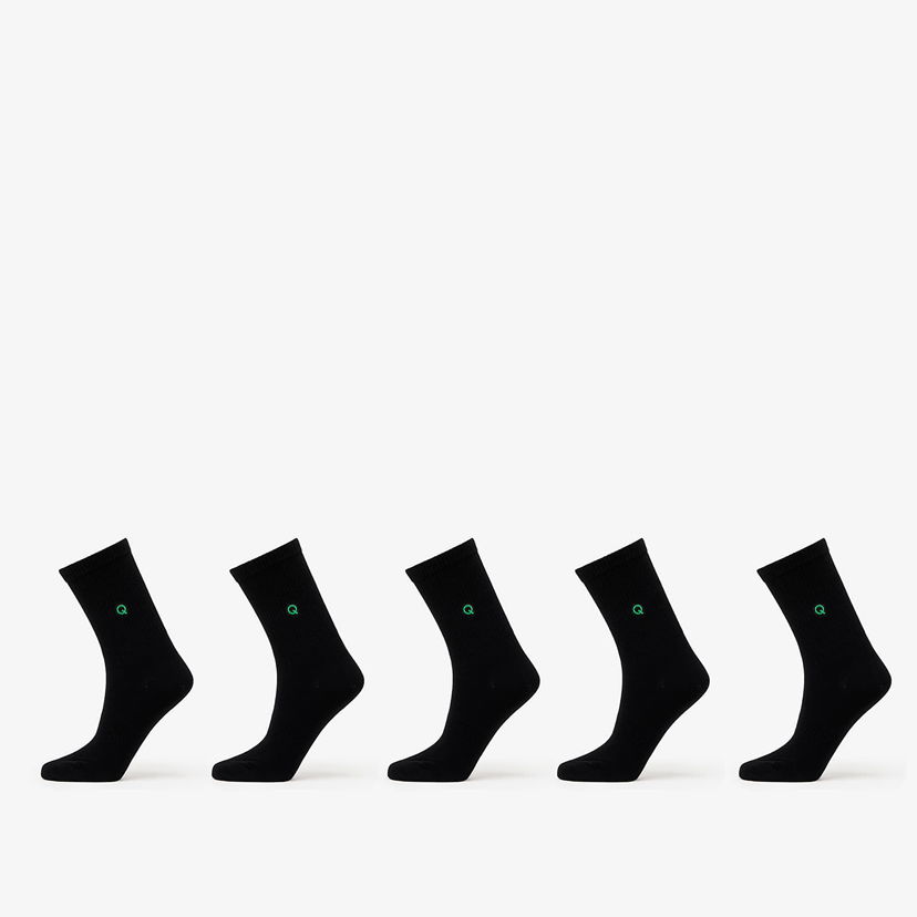 Чорапи Queens Essential Short Crew Socks 5-Pack Черно | QNS_066