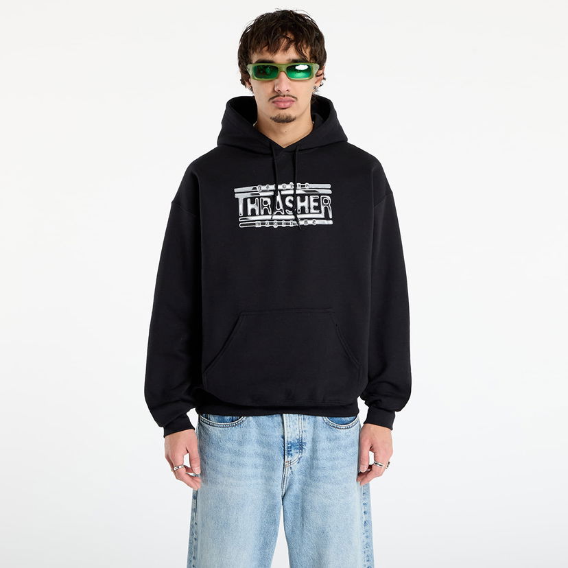 Суитчър Thrasher Chrome Genuine Hoodie M Черно | 145763