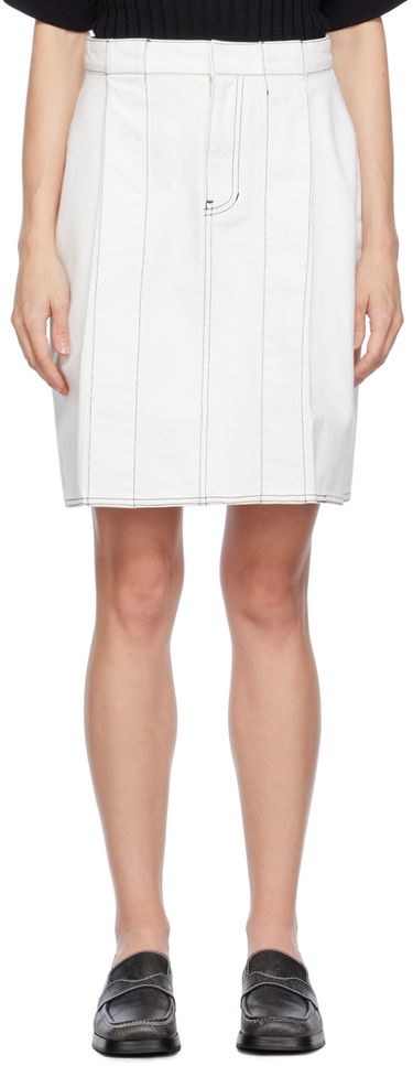 Пола We11done We11done Tucked Denim Miniskirt Бяло | WD-DS3-23-380-W-IC, 0