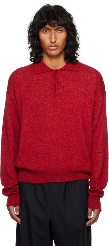 Пуловер The Row Gere Knit Polo Sweater Червено | 625-Y872, 0