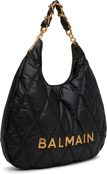 Дамска чанта Balmain Balmain 1945 Quilted Hobo Bag Черно | EN1BT929TNDT, 1