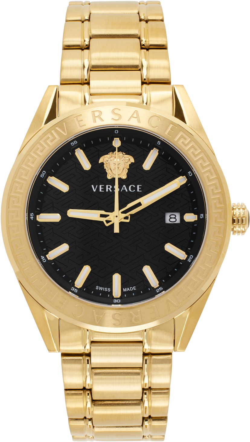 Часовник Versace Gold-Tone V-Code Watch Металик | VE6A00623