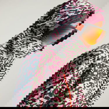 Парка adidas Performance Women's Leopard Print Hooded Ski Jacket Многоцветен | IW3867, 2