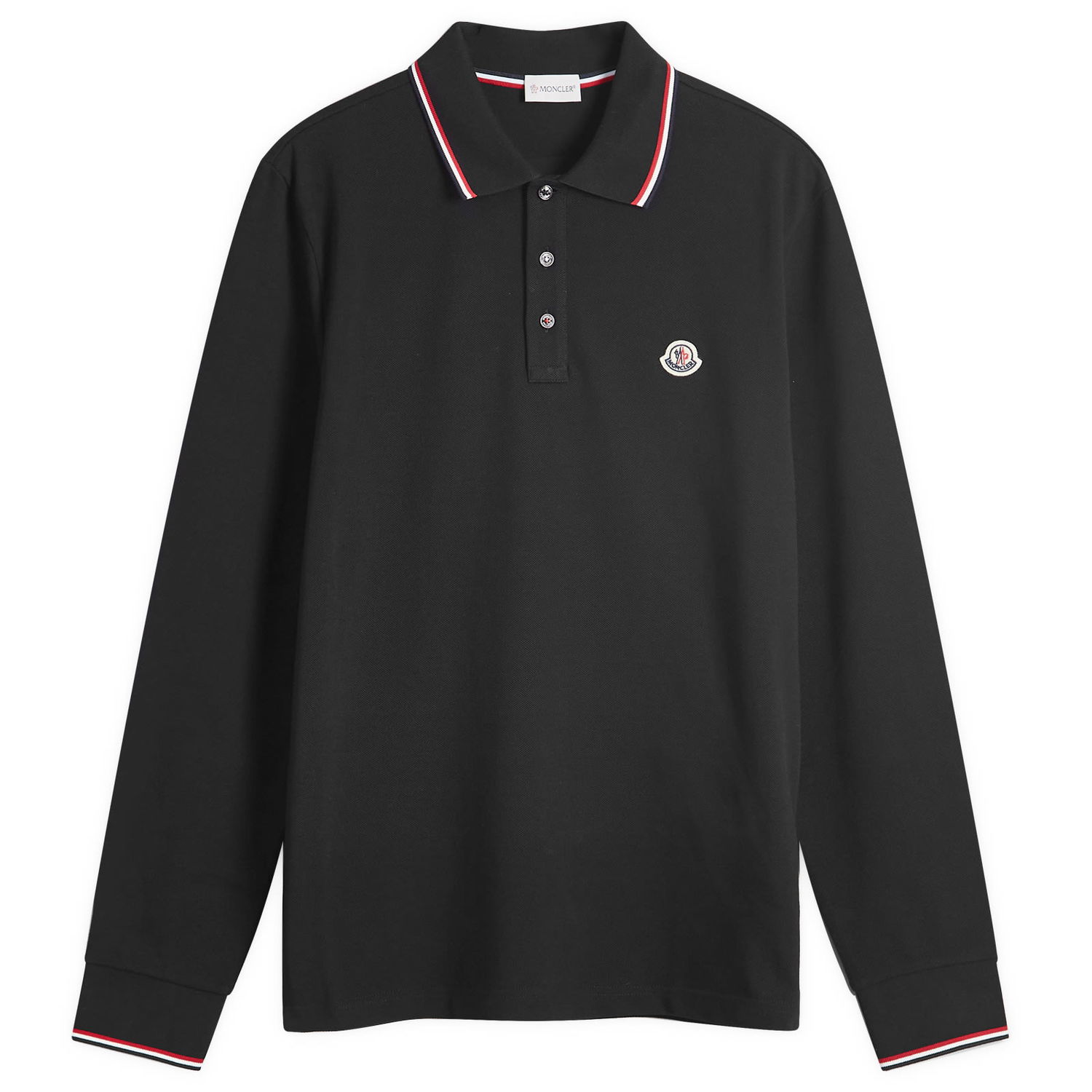 Тениска Moncler Long Sleeve Polo T-Shirt Черно | 8B701-00-84556-999, 0