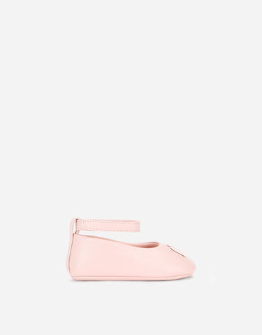 Кецове и обувки Dolce & Gabbana Nappa Ballet Flats With Ankle Strap For First Steps (19-26) Розово | DK0065A129380400, 0