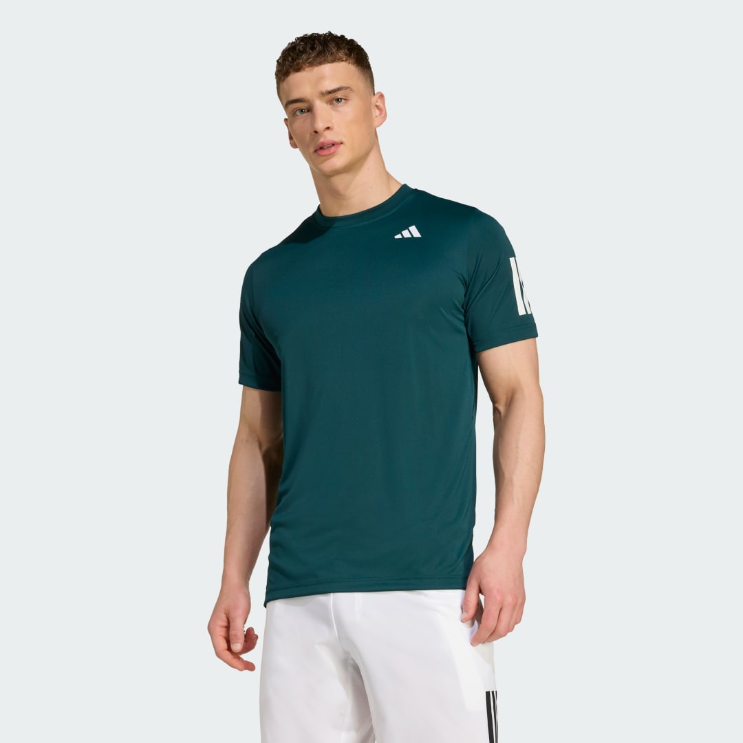 Тениска adidas Performance Club Tennis Climacool 3-Stripes Tee Зелено | JY2947, 0