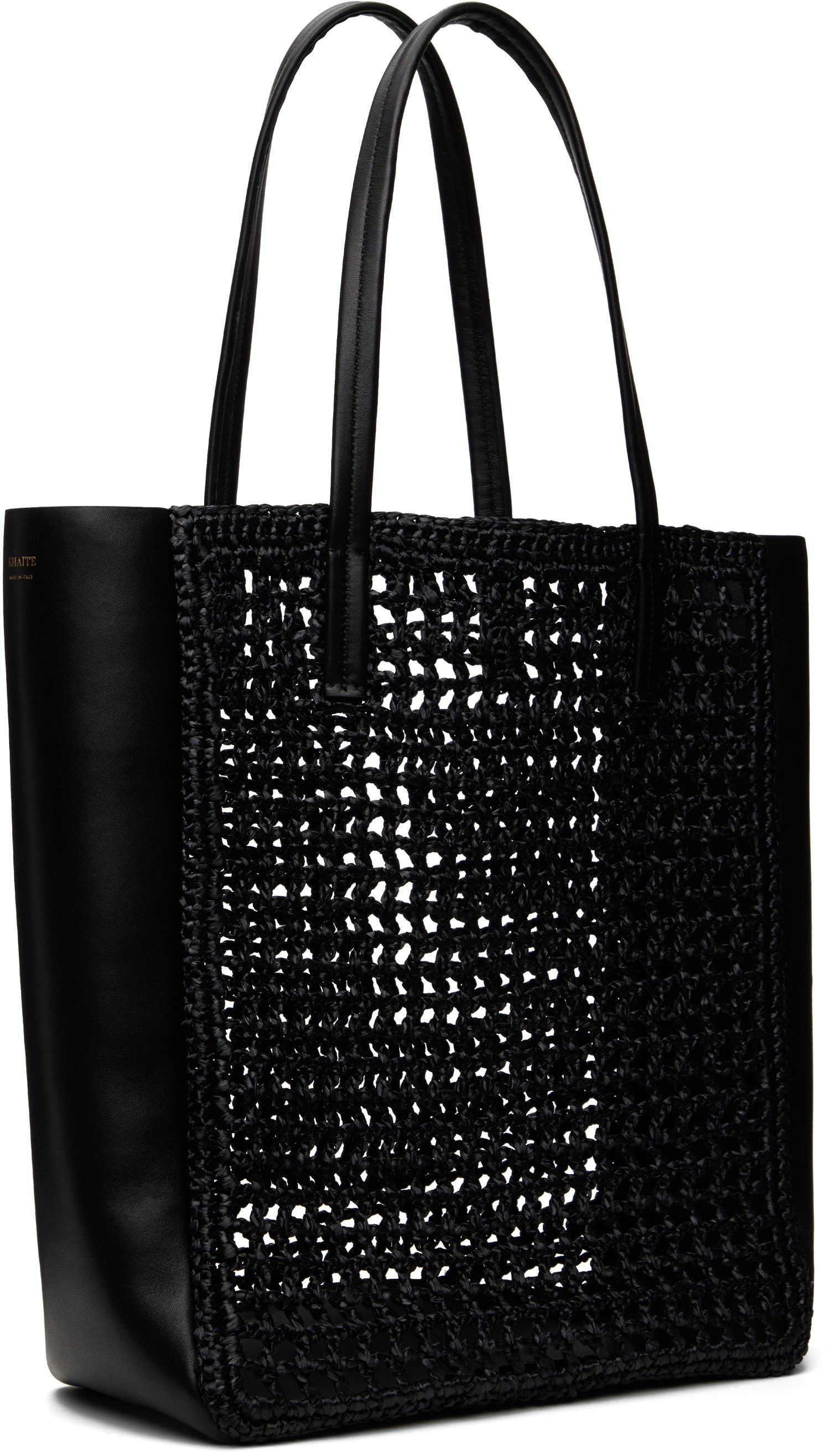 Голяма пазарска чанта Khaite KHAITE Zoe Crochet Tote Черно | H1038-725, 1