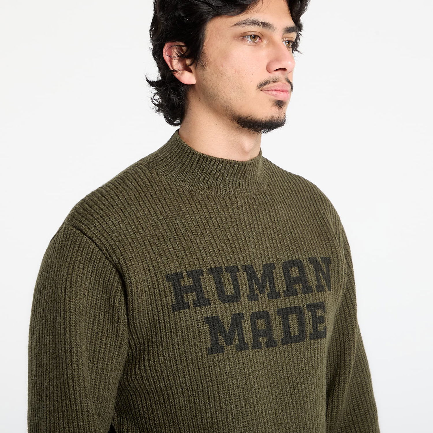 Пуловер Human Made Moc Neck Knit Sweater Зелено | HM30CS011OD, 1