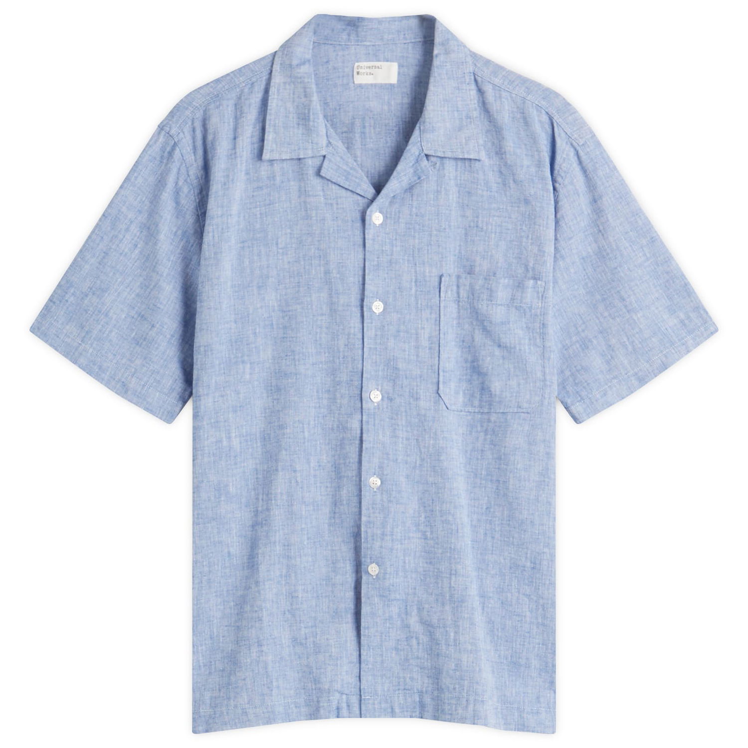 Риза Universal Works Universal Works Linen Road Shirt, Size Medium Синьо | 32604-BLU, 1