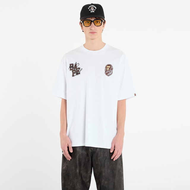 BAPE® x FOOTSHOP - Scribble Logo Tee UNISEX White