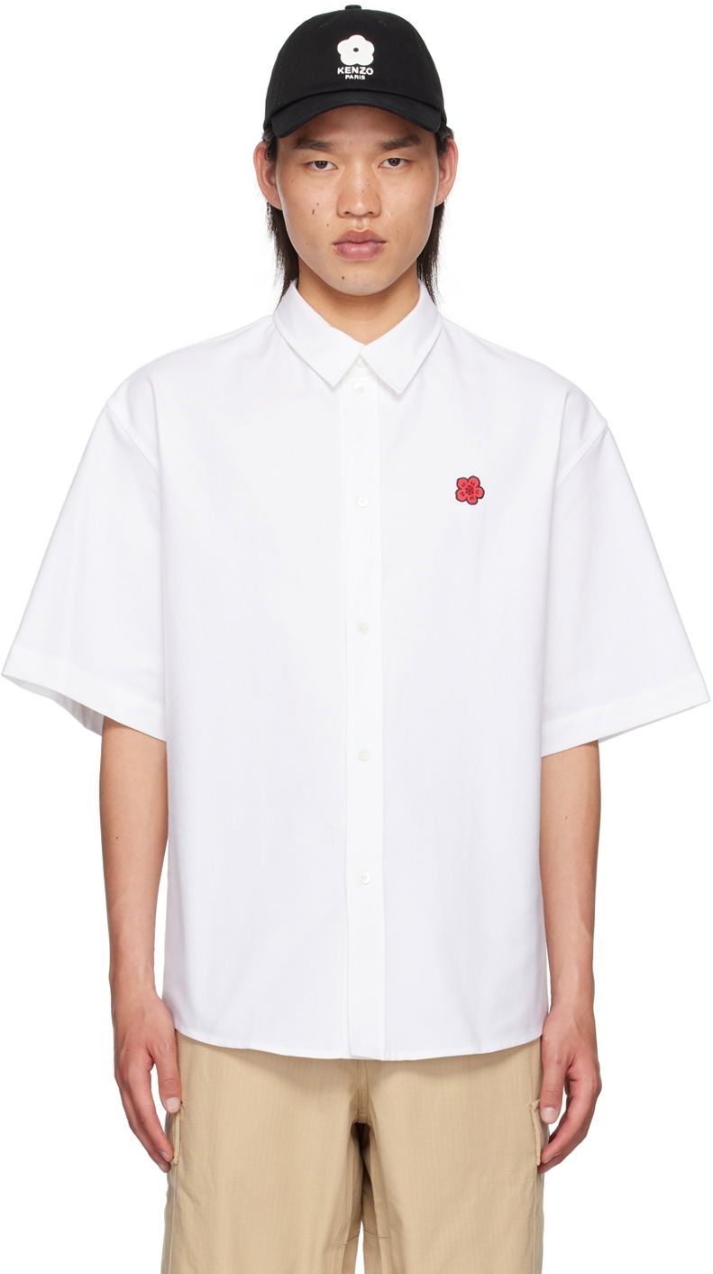 Риза KENZO White Paris Boke Flower Shirt Бяло | FE65CH1239LO, 0