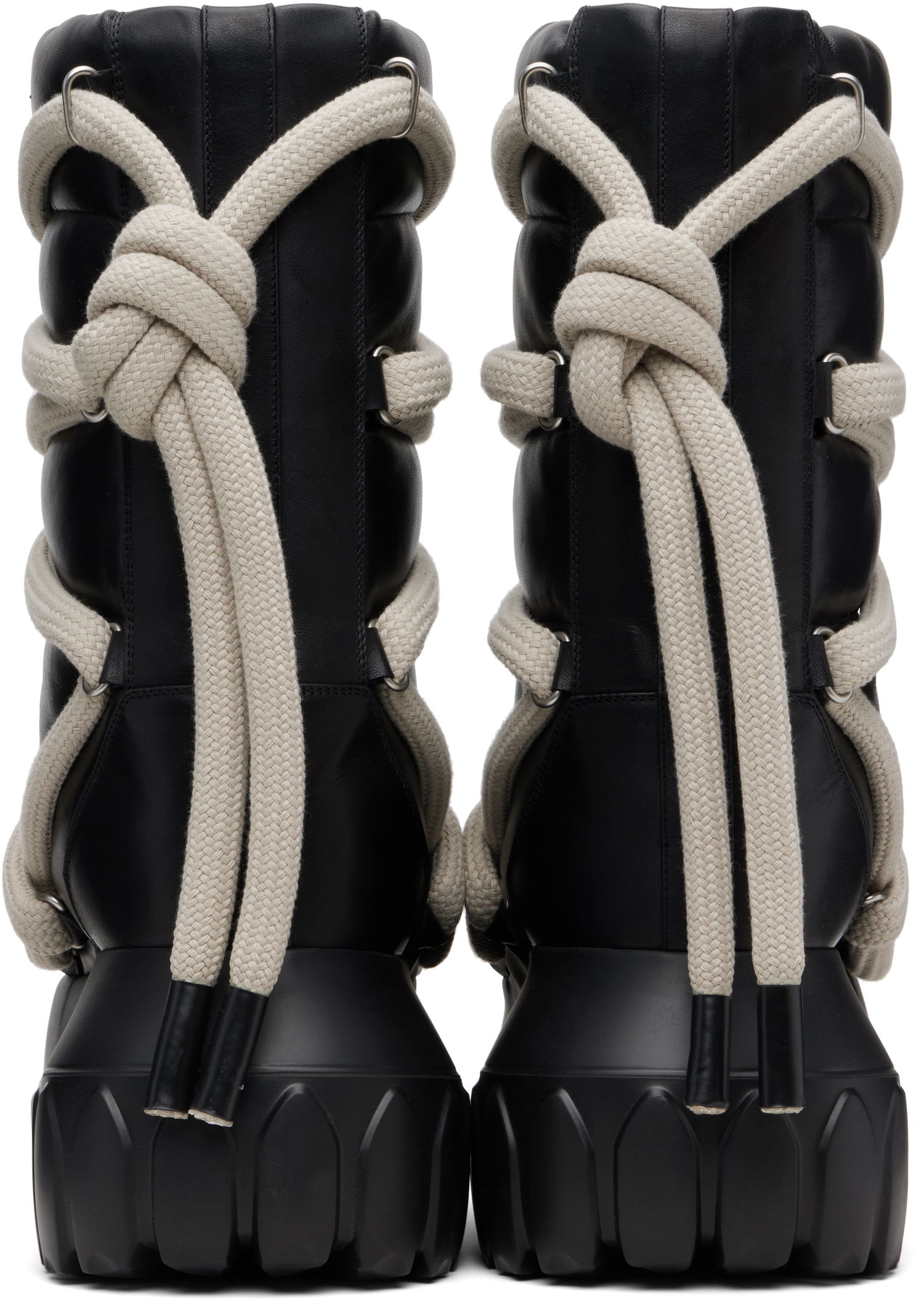 Кецове и обувки Rick Owens Rick Owens Concordians Lunar Mega Tractor Boots Черно | RU02E1862 LLPPW3, 1