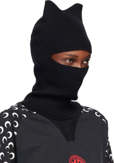 Шапка Marine Serre Marine Serre Merino Wool Knit Kawaii Cat Ear Balaclava Черно | UHG073ACKNI0033, 1