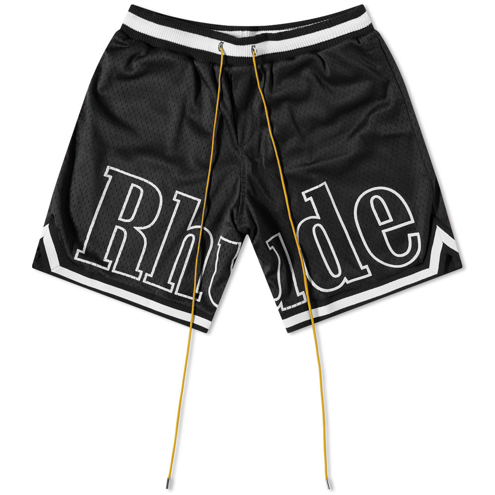 Къси панталони Rhude Court Logo Shorts Черно | RHSS22SH01196372, 0