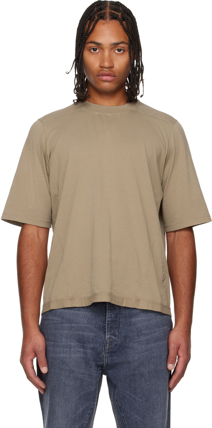Тениска Rick Owens DRKSHDW Concordians Walrus T-shirt Бежово | DU02E7252 RNP