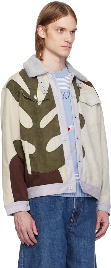 Яке KidSuper KidSuper Floral Patchwork Suede Jacket Многоцветен | SS25-OW-11, 1