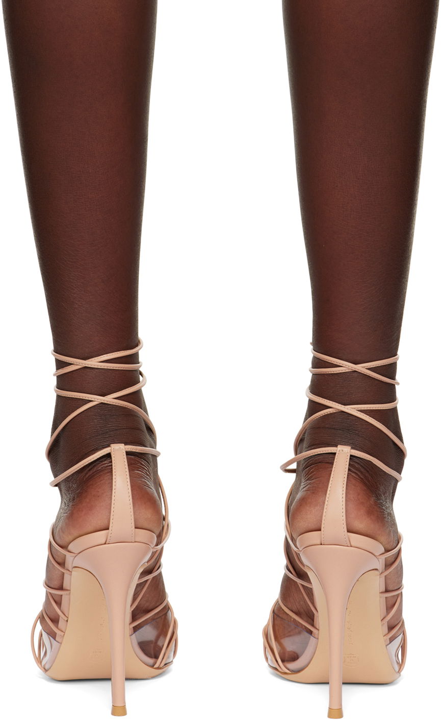 Кецове и обувки Gianvito Rossi Miria Lace-Up Heels Бежово | G95386.15RIC.PLN, 1