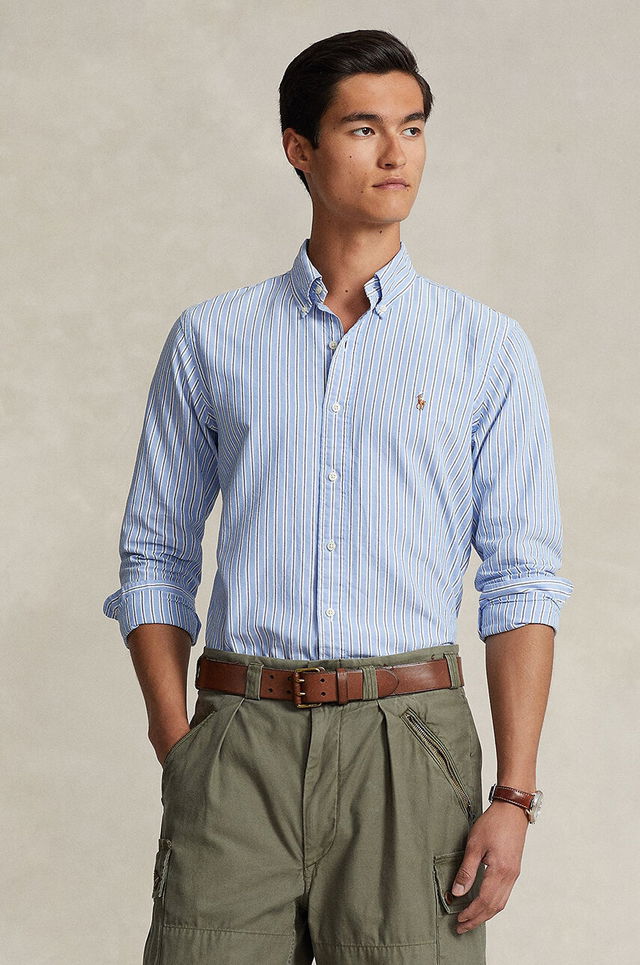 Regular Fit Striped Cotton Button-Down Shirt