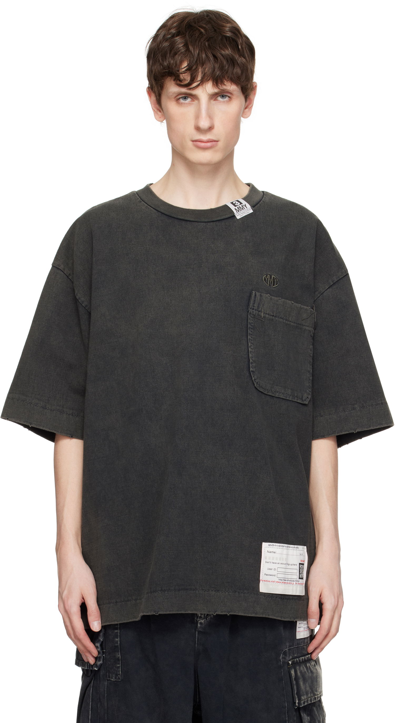 Тениска Maison MIHARA YASUHIRO MIHARA YASUHIRO Amateur Sewn Like T-Shirt Черно | A14TS601, 0