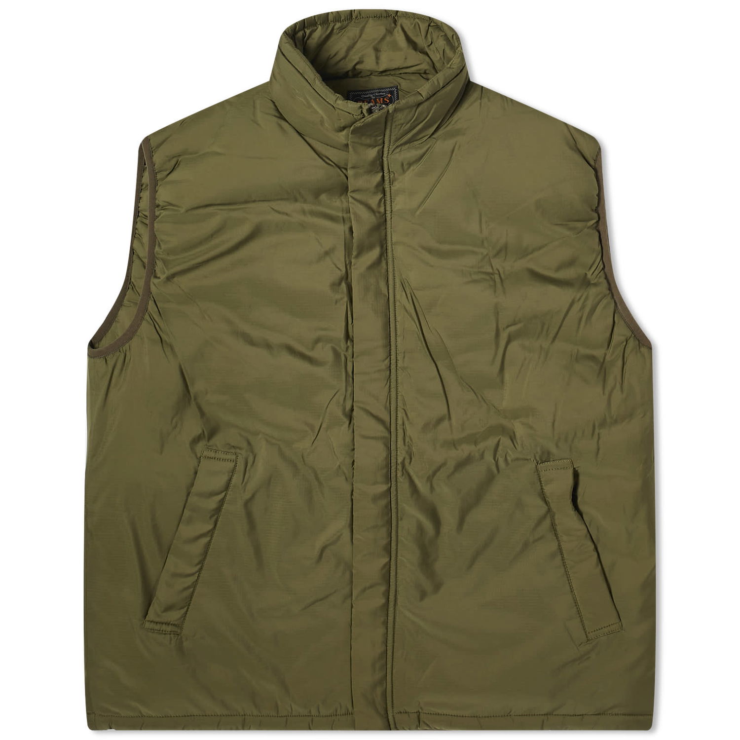Жилетка BEAMS Beams Plus MIL Ripstop Puff Vest Зелено | 38060050139-67, 0