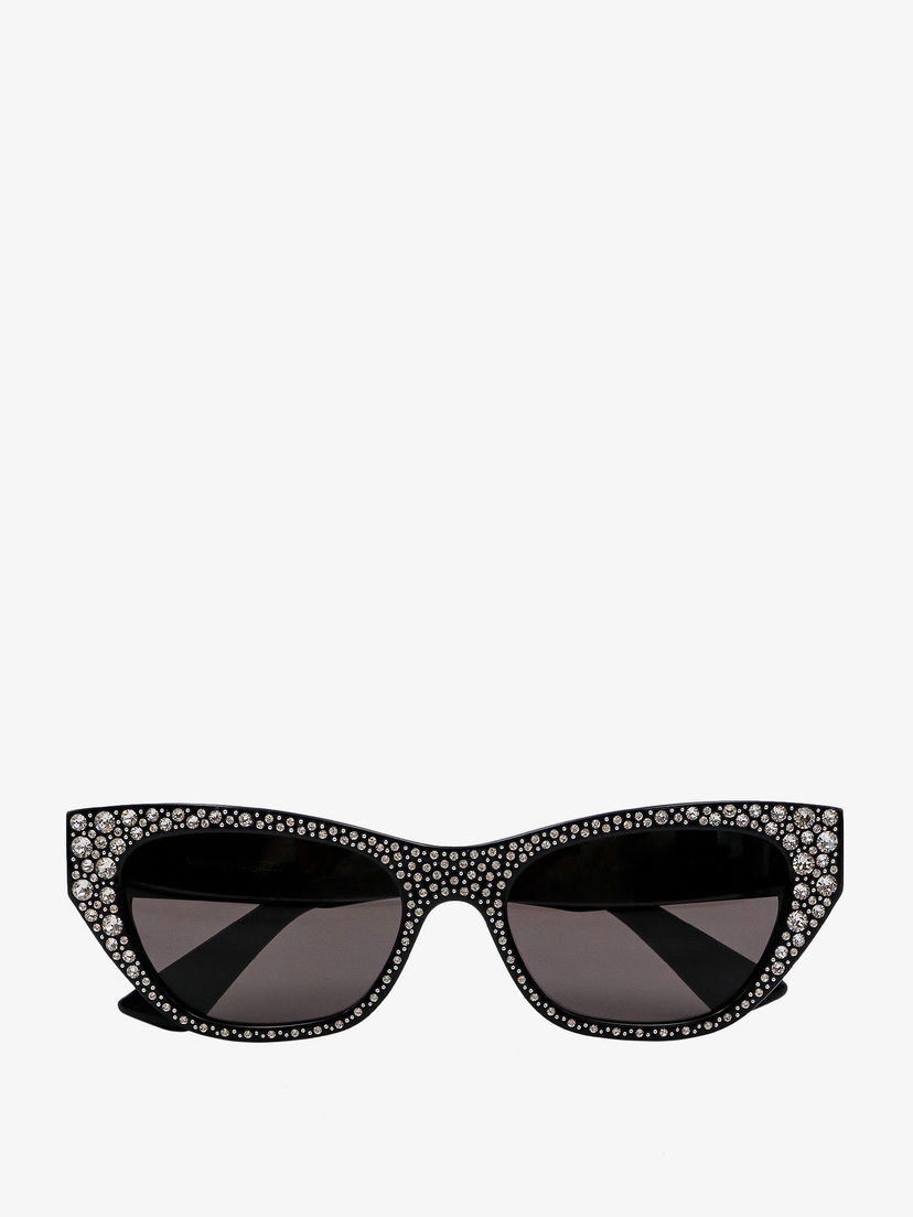 Слънчеви очила Alexander McQueen Crystal-Embellished Sunglasses Черно | 781190J07631056