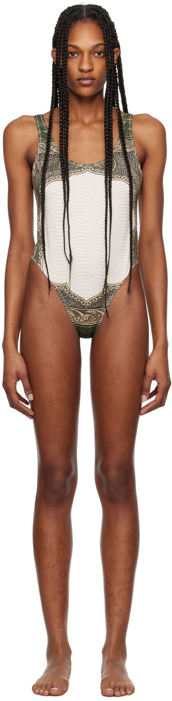 Бански Jean Paul Gaultier 'The Cartouche' One Piece Swimsuit Бяло | 24/25-F-MB013-J540-400300156, 0