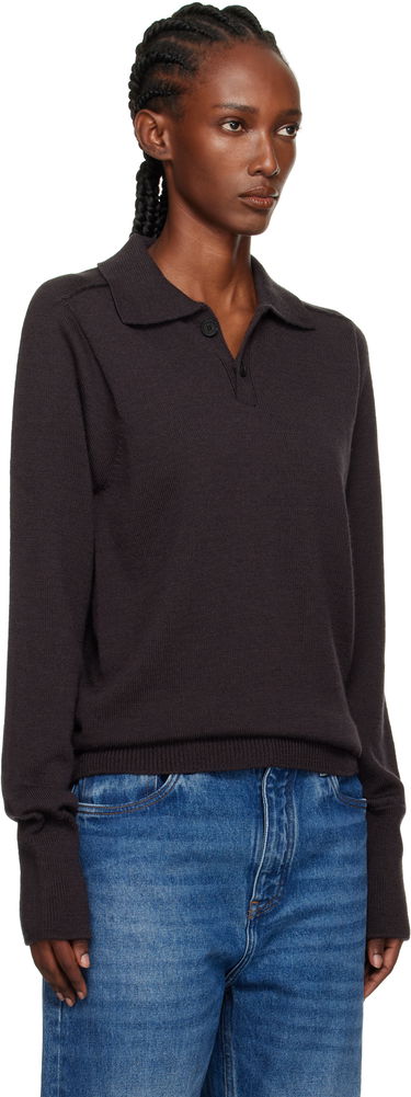 Пуловер Studio Nicholson Studio Nicholson Sark Polo Sweater Тъмно синьо | SARK SN - 1503, 4