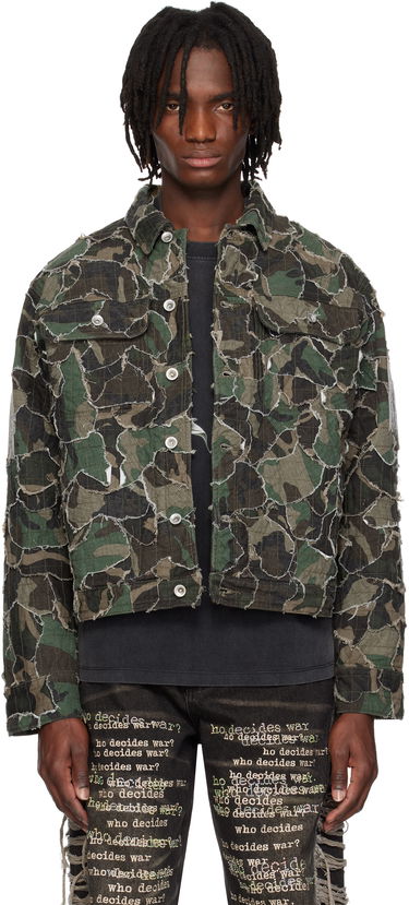 Яке Who Decides War Who Decides War Camo Trucker Jacket Зелено | 1131230011SS25, 0