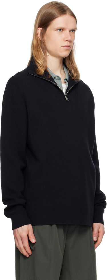Пуловер NORSE PROJECTS Norse Projects Arild Merino Cotton Milano Zip Sweater Тъмно синьо | N45-0637, 1