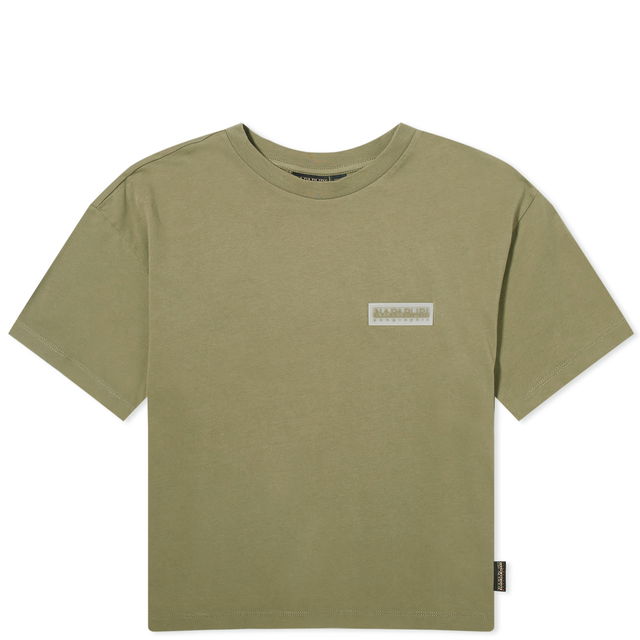 Cropped T-Shirt With Logo Patch