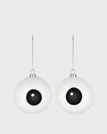 Домашен декор Alessi CAROL 2 Eye Christmas Decoration Set Бяло | PLA01SET1, 0