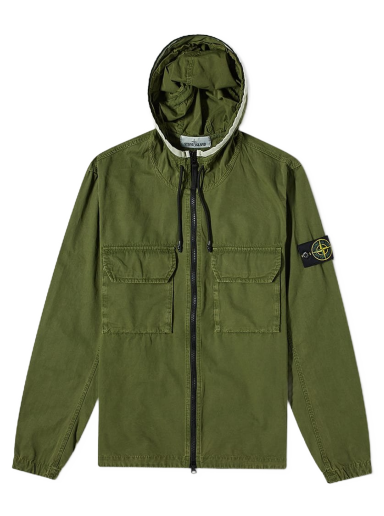 Яке Stone Island Garment Dyed Hooded Shirt Jacket Зелено | 7615122WN-V0158