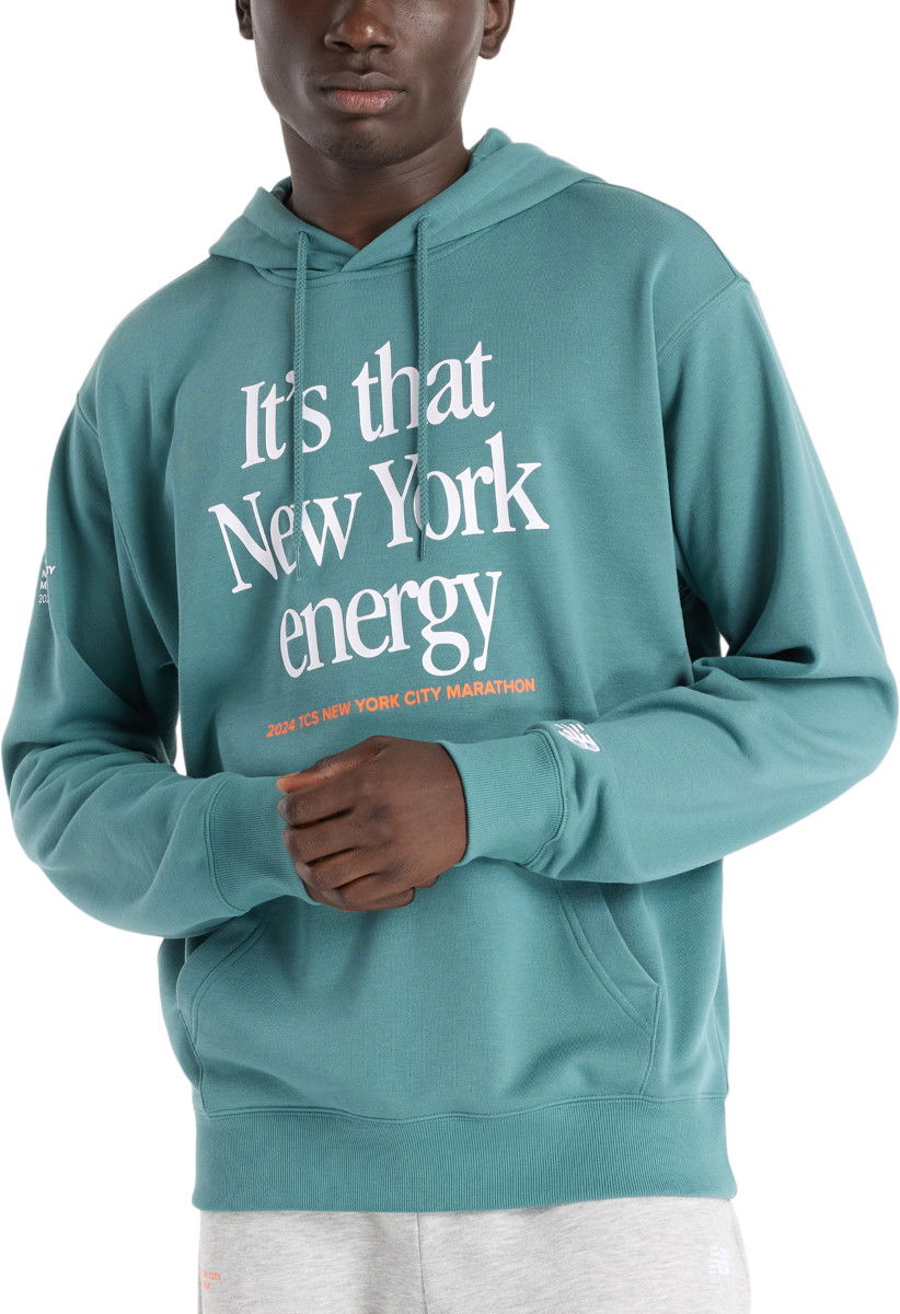 Суитчър New Balance NYC Marathon French Terry Graphic Hoodie Зелено | mt43598m-nus