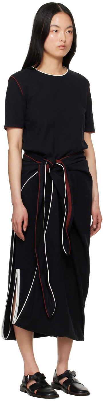 Pокля LEMAIRE Lemaire Wrap Midi Dress Черно | DR1044 LJ1010, 1