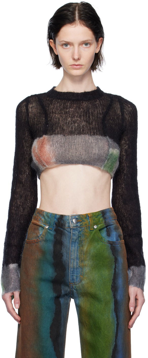 Пуловер Eckhaus Latta Composition Sweater Кафяво | 8037-EL-AW23-I -, 0