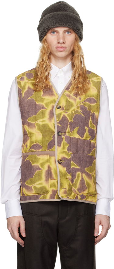 Жилетка Paul Smith Paul Smith Photogram Leaves Print Quilted Vest Зелено | M1R-134Z-N02490-10, 0