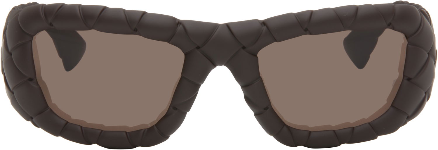Слънчеви очила Bottega Veneta Intrecciato Rectangular Sunglasses Кафяво | BV1303S-007, 0