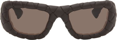Слънчеви очила Bottega Veneta Intrecciato Rectangular Sunglasses Кафяво | BV1303S-007, 0